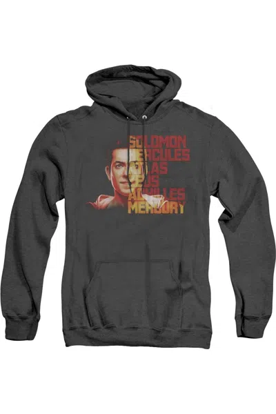 Gildan Shazam Movie Shazam Hope Adult Heather Hoodie / Hooded Sweatshirt In Black