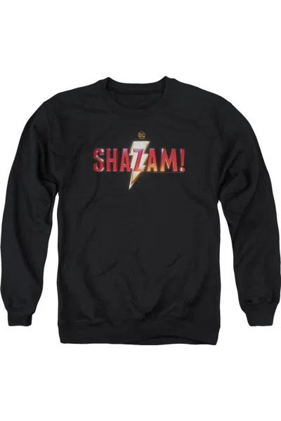 Gildan Shazam Movie Shazam Logo Adult Crewneck Sweatshirt In Black
