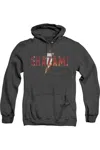 Gildan Shazam Movie Shazam Logo Adult Heather Hoodie / Hooded Sweatshirt In Black
