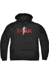 Gildan Shazam Movie Shazam Logo Adult Pull Over Hoodie / Hooded Sweatshirt In Black