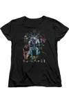 Gildan Batman Gotham Knight Short Sleeve Womens Tee / T-shirt In Black