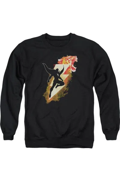 Gildan Shazam Movie Tiger Bolt Adult Crewneck Sweatshirt In Black
