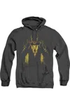 Gildan Shazam Movie Whats Inside Adult Heather Hoodie / Hooded Sweatshirt In Black