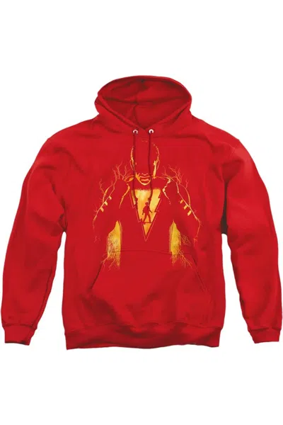 Gildan Shazam Movie Whats Inside Adult Pull Over Hoodie / Hooded Sweatshirt In Red