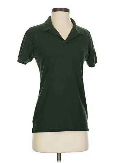 Pre-owned Gildan Short Sleeve Polo Shirt In Green