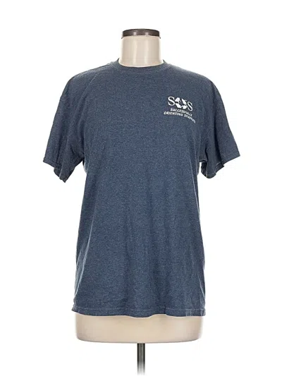 Pre-owned Gildan Short Sleeve T-shirt In Blue