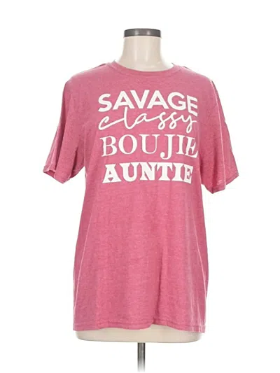 Pre-owned Gildan Short Sleeve T-shirt In Burgundy