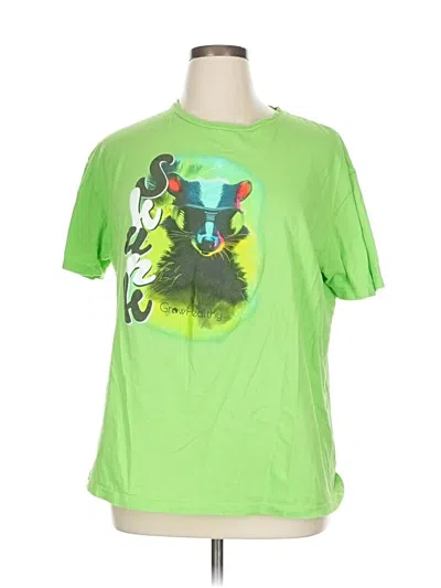 Pre-owned Gildan Short Sleeve T-shirt In Green