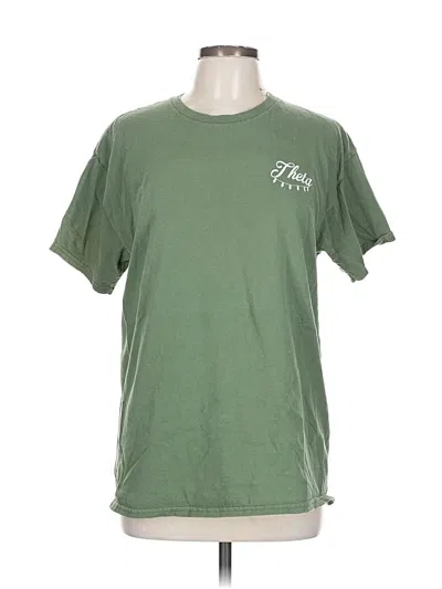 Pre-owned Gildan Short Sleeve T-shirt In Green