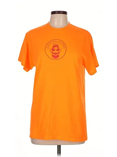Pre-owned Gildan Short Sleeve T-shirt In Orange