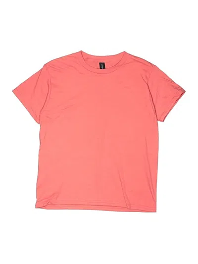 Pre-owned Gildan Kids' Short Sleeve T-shirt In Pink