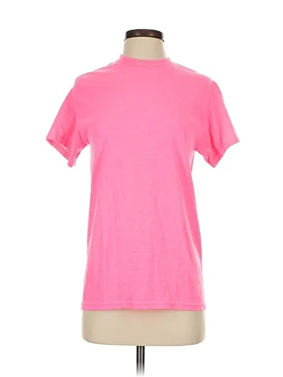 Pre-owned Gildan Short Sleeve T-shirt In Pink
