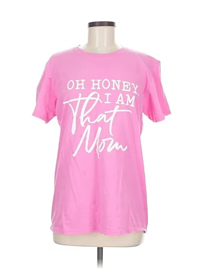 Pre-owned Gildan Short Sleeve T-shirt In Pink