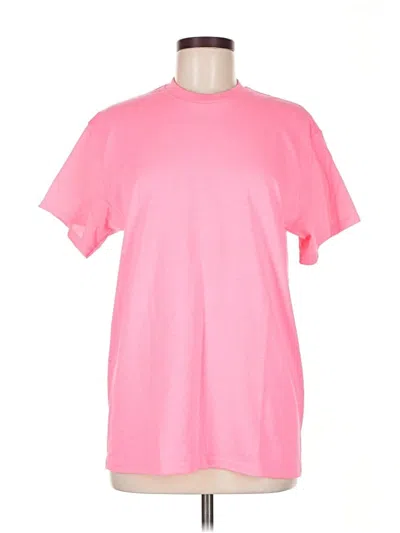 Pre-owned Gildan Short Sleeve T-shirt In Pink
