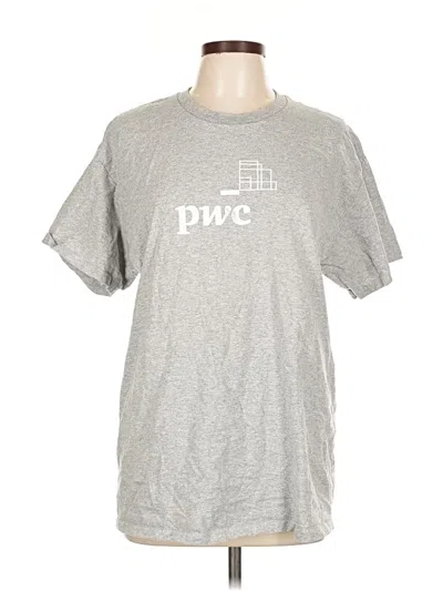 Pre-owned Gildan Short Sleeve T-shirt In Silver