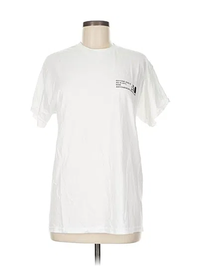 Pre-owned Gildan Short Sleeve T-shirt In White