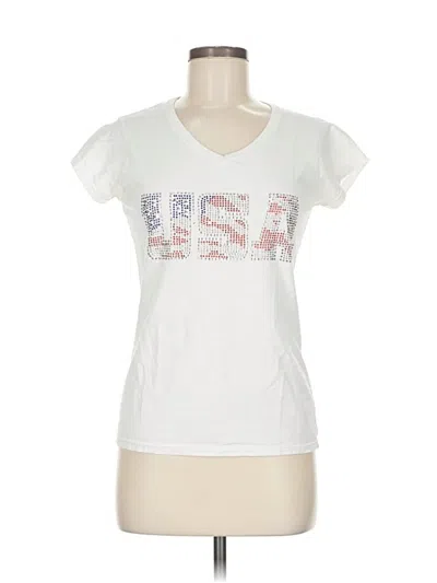 Pre-owned Gildan Short Sleeve T-shirt In White