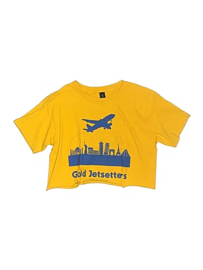Pre-owned Gildan Kids' Short Sleeve T-shirt In Yellow