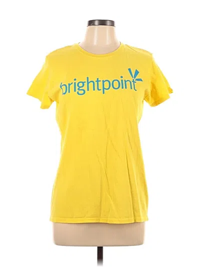 Pre-owned Gildan Short Sleeve T-shirt In Yellow