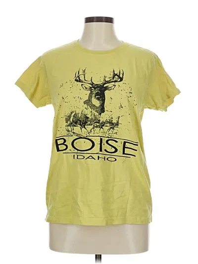 Pre-owned Gildan Short Sleeve T-shirt In Yellow