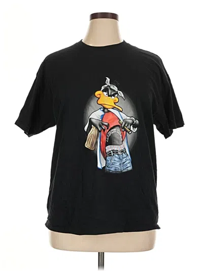 Pre-owned Gildan Short Sleeve T-shirt In Black