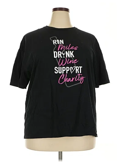 Pre-owned Gildan Short Sleeve T-shirt In Black