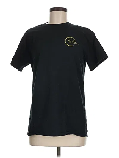 Pre-owned Gildan Short Sleeve T-shirt In Black