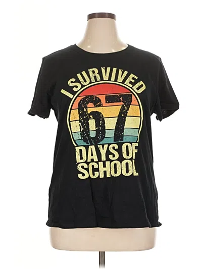 Pre-owned Gildan Short Sleeve T-shirt In Black