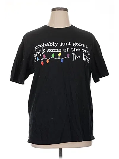 Pre-owned Gildan Short Sleeve T-shirt In Black