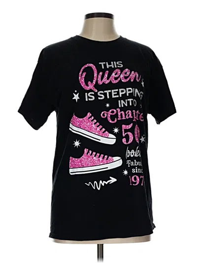 Pre-owned Gildan Short Sleeve T-shirt In Black