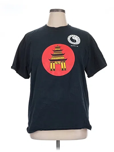Pre-owned Gildan Short Sleeve T-shirt In Black