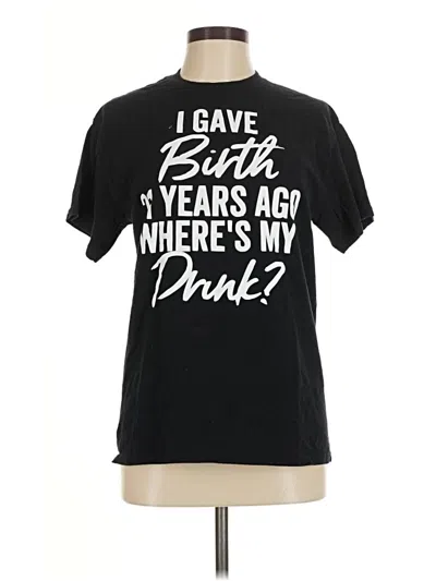 Pre-owned Gildan Short Sleeve T-shirt In Black