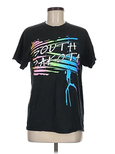 Pre-owned Gildan Short Sleeve T-shirt In Black