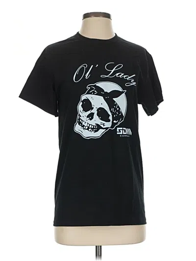Pre-owned Gildan Short Sleeve T-shirt In Black