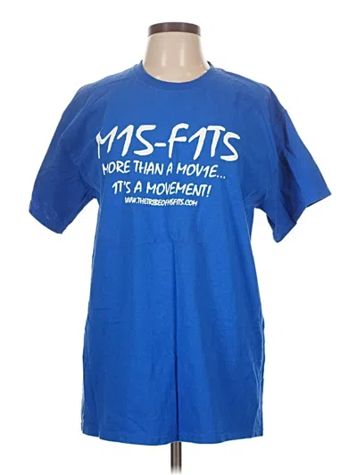 Pre-owned Gildan Short Sleeve T-shirt In Blue
