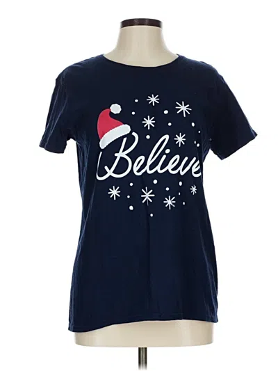 Pre-owned Gildan Short Sleeve T-shirt In Blue