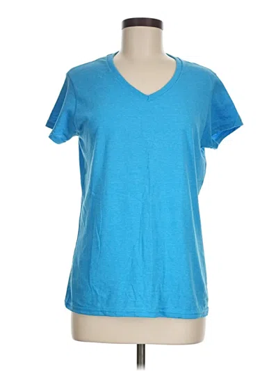 Pre-owned Gildan Short Sleeve T-shirt In Blue