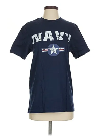 Pre-owned Gildan Short Sleeve T-shirt In Blue