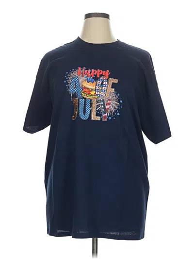 Pre-owned Gildan Short Sleeve T-shirt In Blue