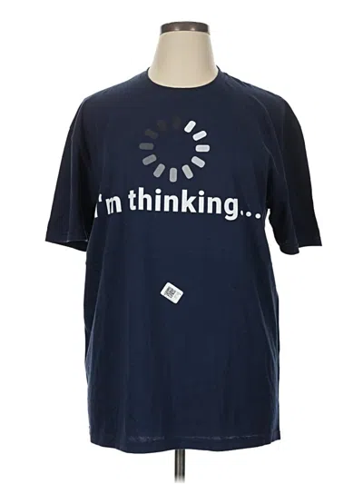 Pre-owned Gildan Short Sleeve T-shirt In Blue