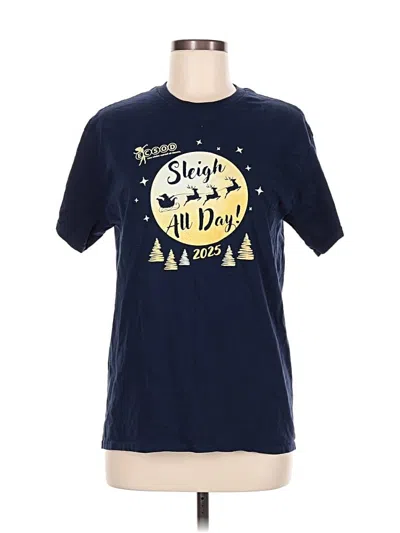 Pre-owned Gildan Short Sleeve T-shirt In Blue