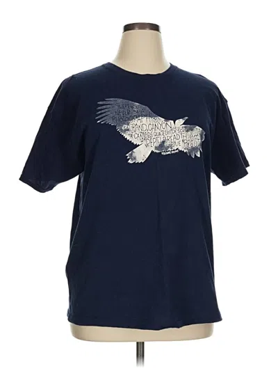 Pre-owned Gildan Short Sleeve T-shirt In Blue