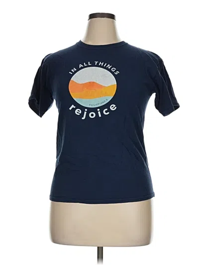 Pre-owned Gildan Short Sleeve T-shirt In Blue