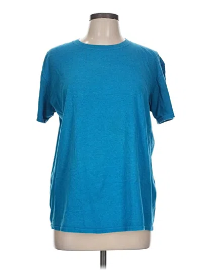 Pre-owned Gildan Short Sleeve T-shirt In Blue