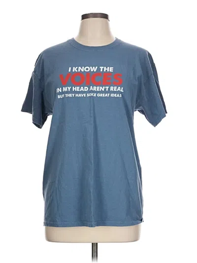 Pre-owned Gildan Short Sleeve T-shirt In Blue