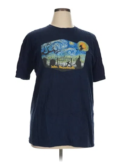 Pre-owned Gildan Short Sleeve T-shirt In Blue