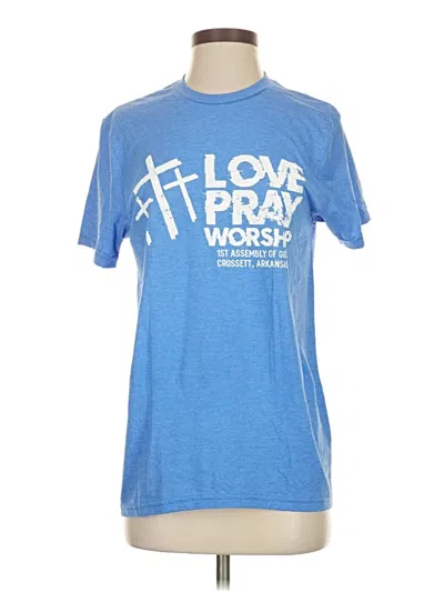 Pre-owned Gildan Short Sleeve T-shirt In Blue