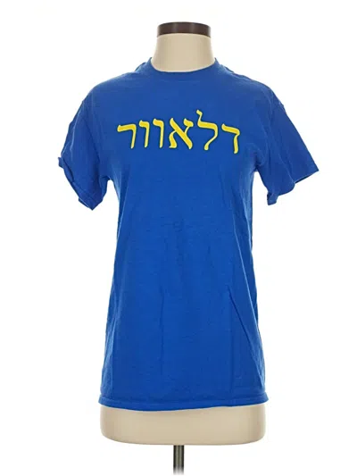 Pre-owned Gildan Short Sleeve T-shirt In Blue