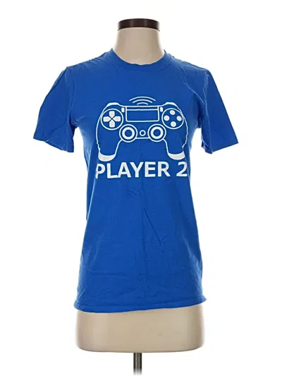 Pre-owned Gildan Short Sleeve T-shirt In Blue