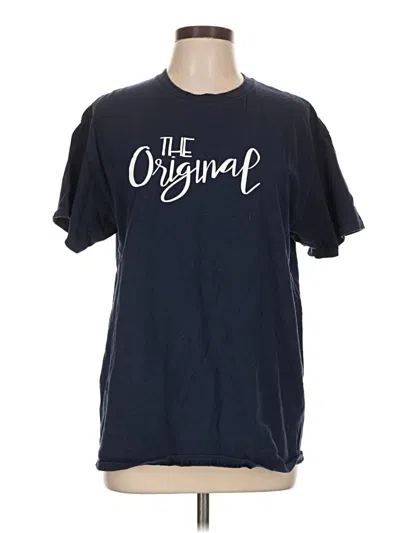 Pre-owned Gildan Short Sleeve T-shirt In Blue